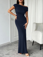 Single Shoulder Maxi Dress