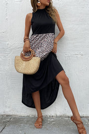 Leopard Sleeveless Maxi Dress