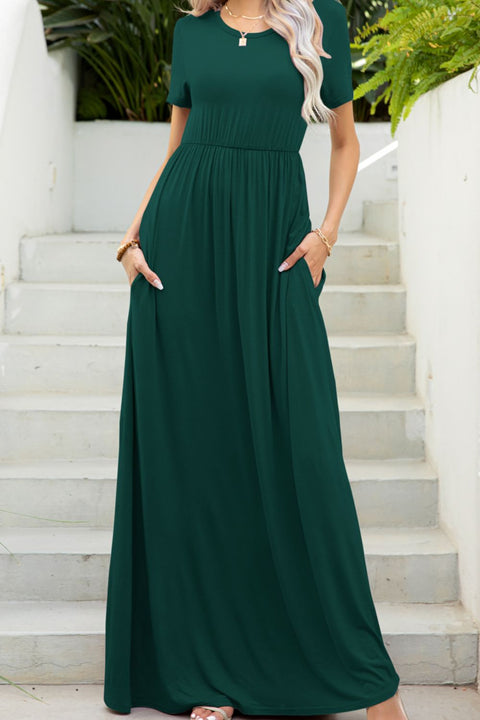 Round Neck Maxi Tee Dress