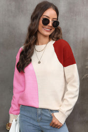 Color Block Cuff Sweater