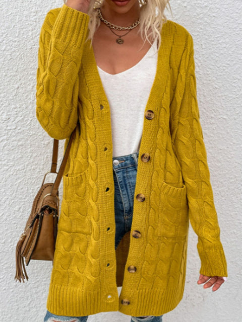 Button Down Cardigan with Pockets