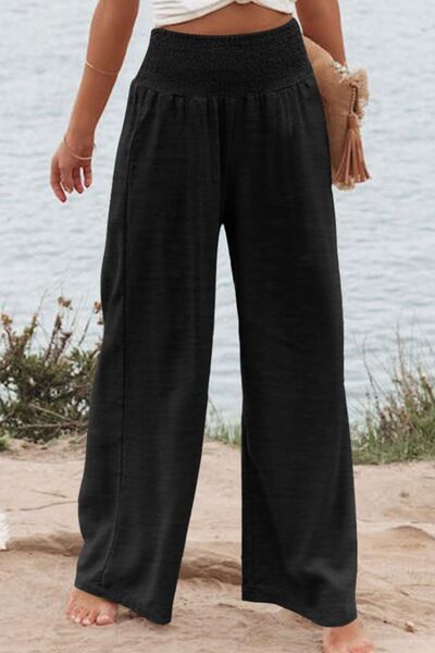 Plus Size High Waist Wide Leg Pants