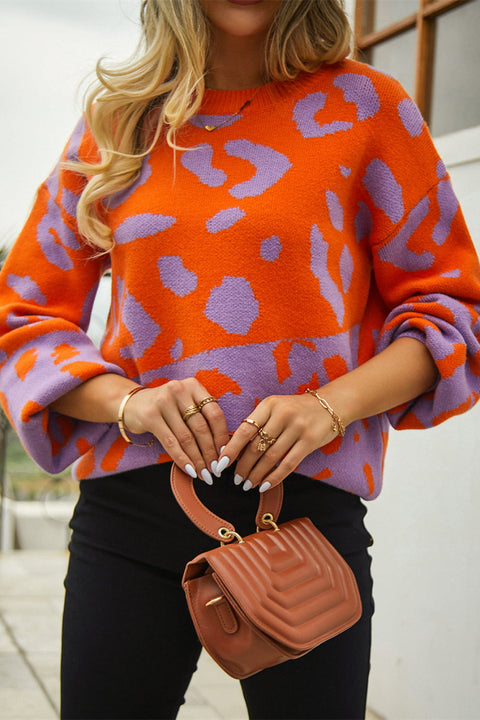 Leopard Round Neck Sweater