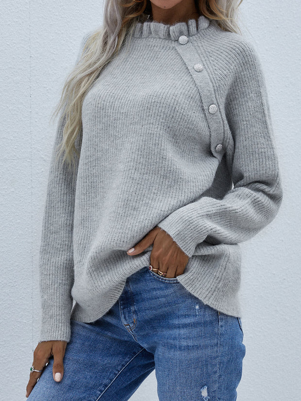 Button Detail Knit Sweater