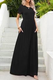 Round Neck Maxi Tee Dress