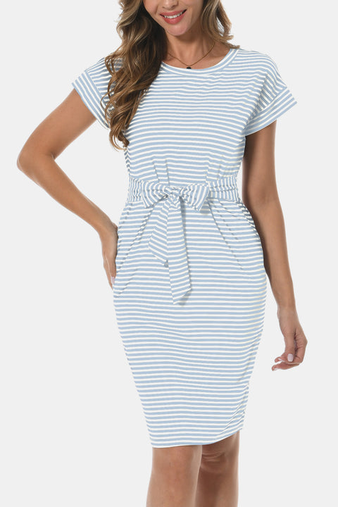 Tie Front Short Sleeve Dress