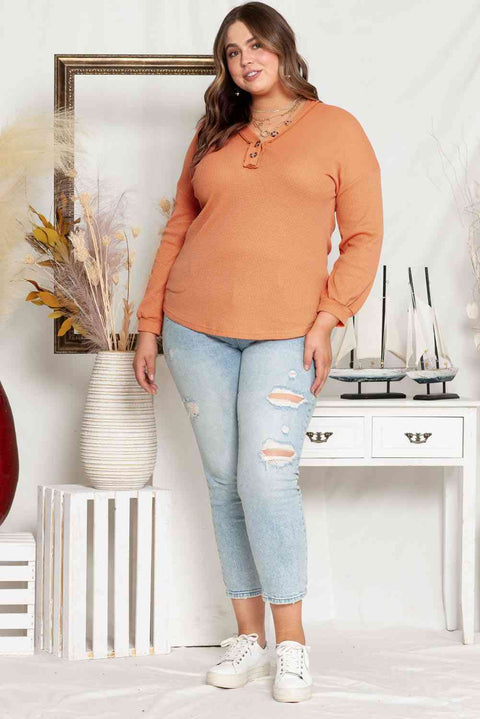 Plus Size V-Neck Top