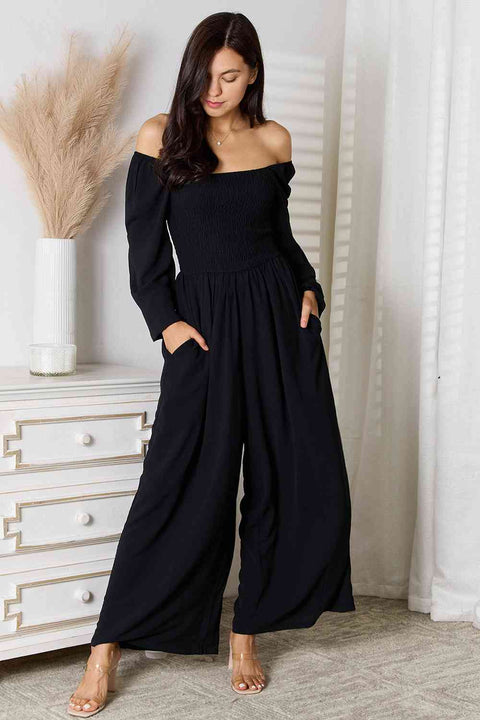 Plus Size Square Neck Jumpsuit with Pockets