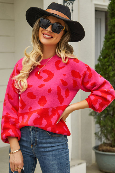 Leopard Round Neck Sweater