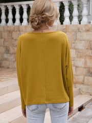 Boat Neck Long Sleeve Top