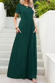 Round Neck Maxi Tee Dress