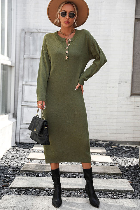 Button-Down Midi Dress