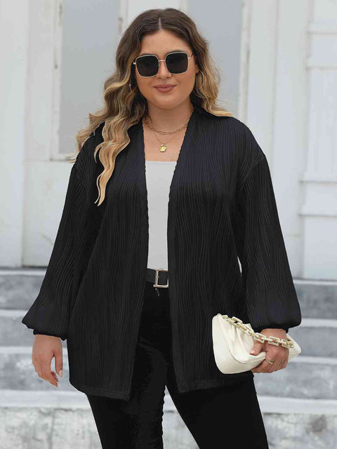 Plus Size Open Front Cardigan