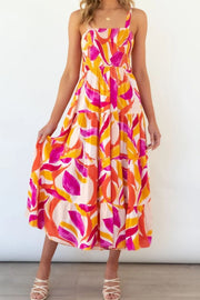 Printed Tiered Sleeveless Dress