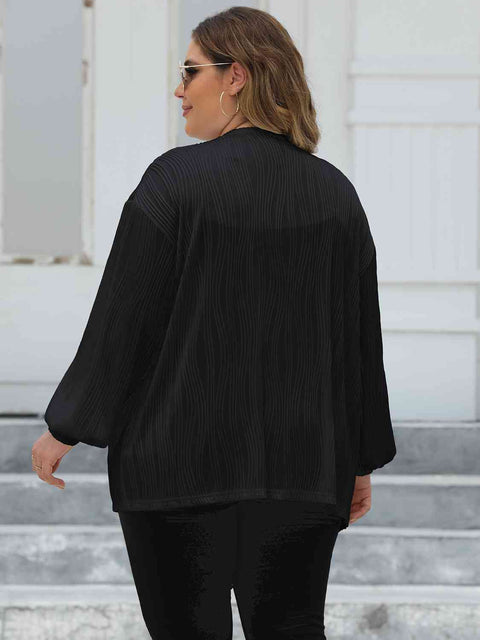 Plus Size Open Front Cardigan