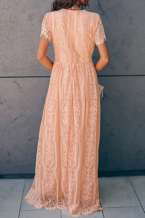 Scallop Trim Lace Dress