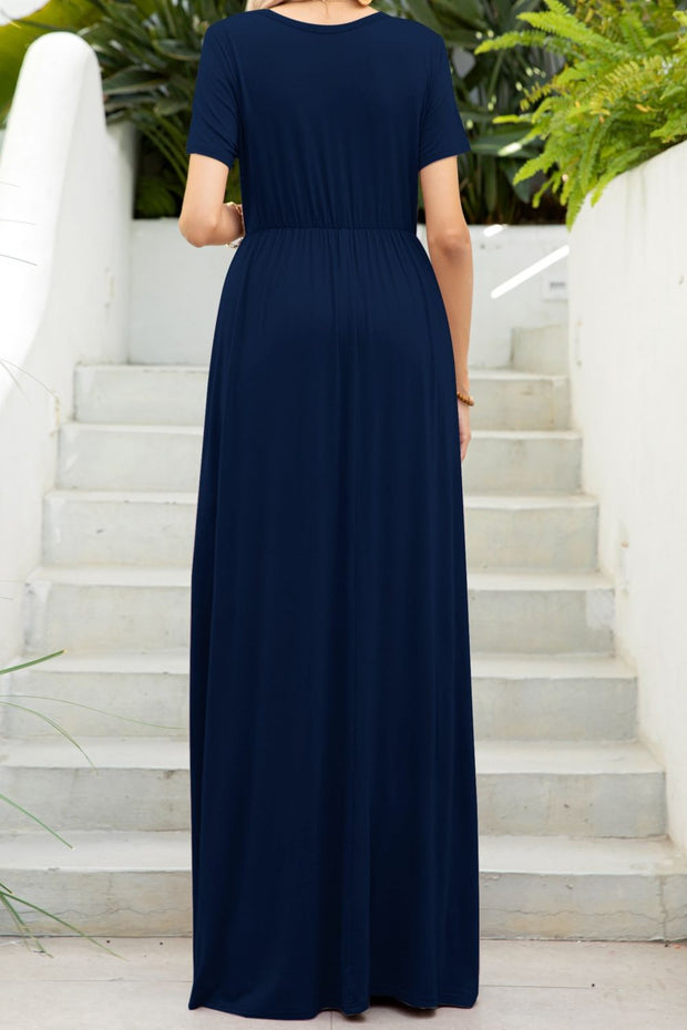 Round Neck Maxi Tee Dress