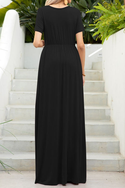 Round Neck Maxi Tee Dress