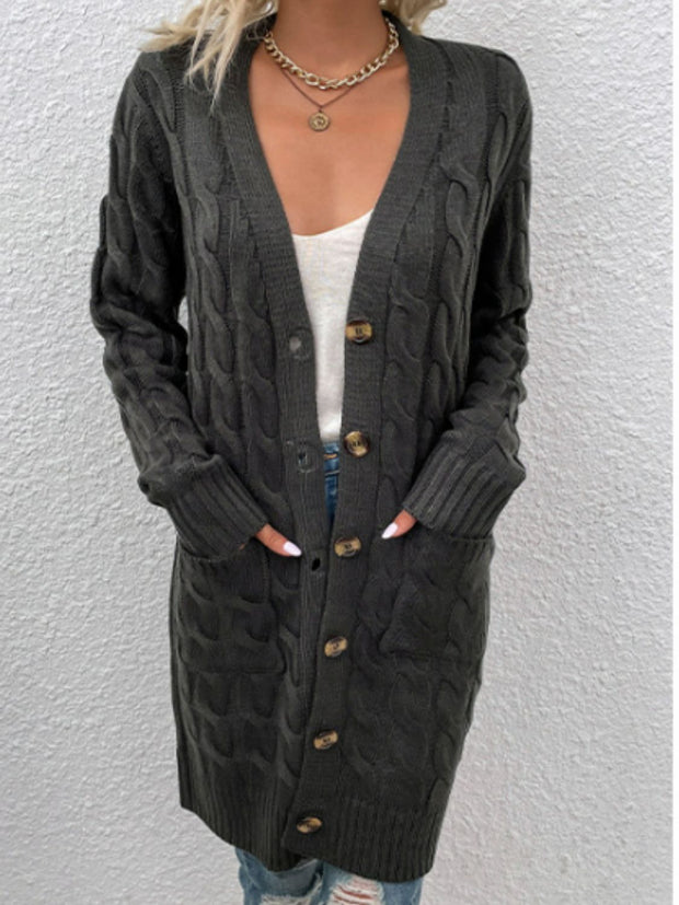 Button Down Cardigan with Pockets