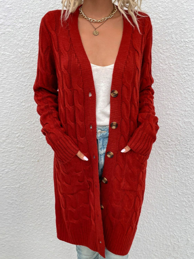 Button Down Cardigan with Pockets