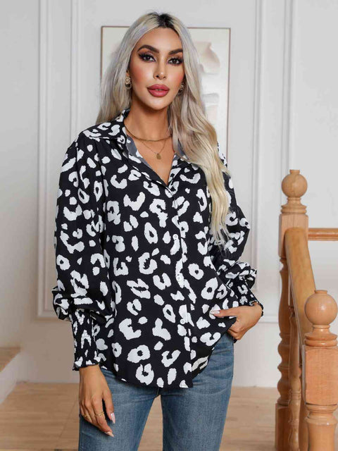 Printed Collar Neck Shirt