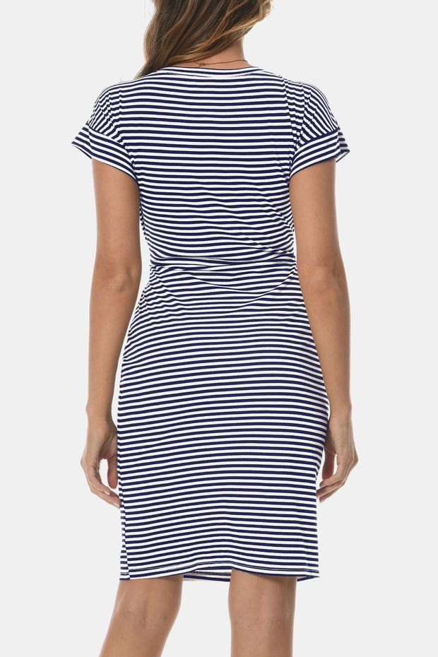 Tie Front Short Sleeve Dress