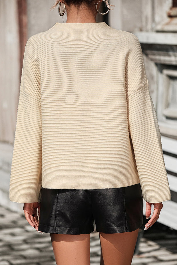 Mock Neck Pullover Sweater