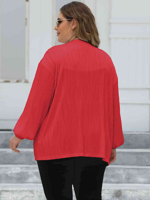 Plus Size Open Front Cardigan