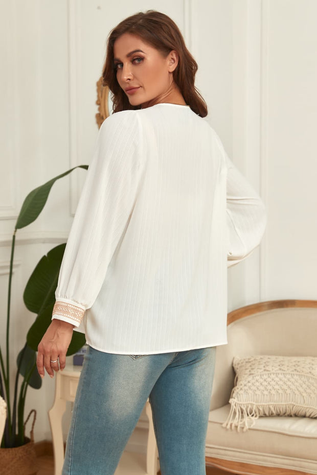 Plus Size Puff Sleeve Blouse