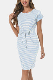 Tie Front Short Sleeve Dress