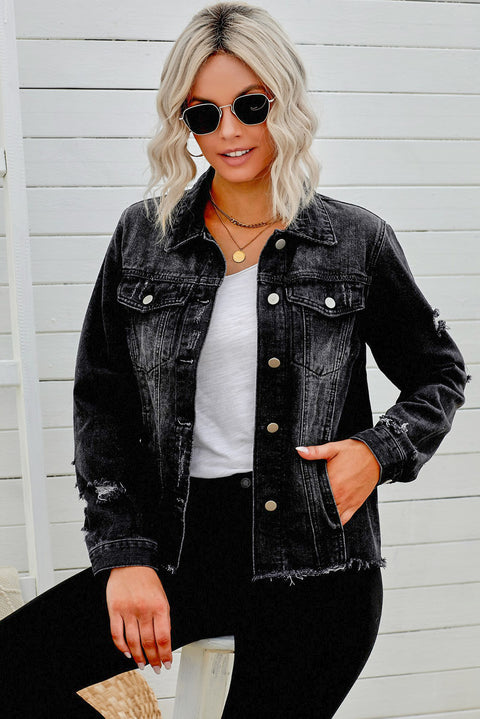 Distressed Denim Jacket