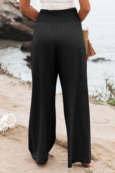 Plus Size High Waist Wide Leg Pants