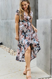 Full Size Floral Maxi Wrap Dress