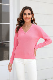 V-Neck Knit Top