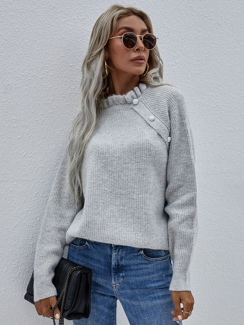 Button Detail Knit Sweater