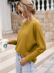 Boat Neck Long Sleeve Top