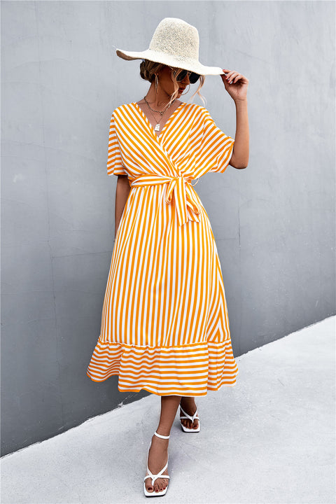 Stripe Midi Dress