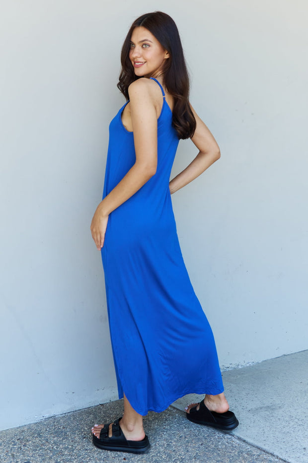Full Size Cami Side Slit Maxi Dress