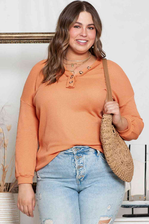 Plus Size V-Neck Top