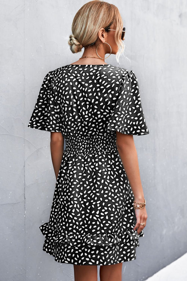 Printed Waist Layer Dress