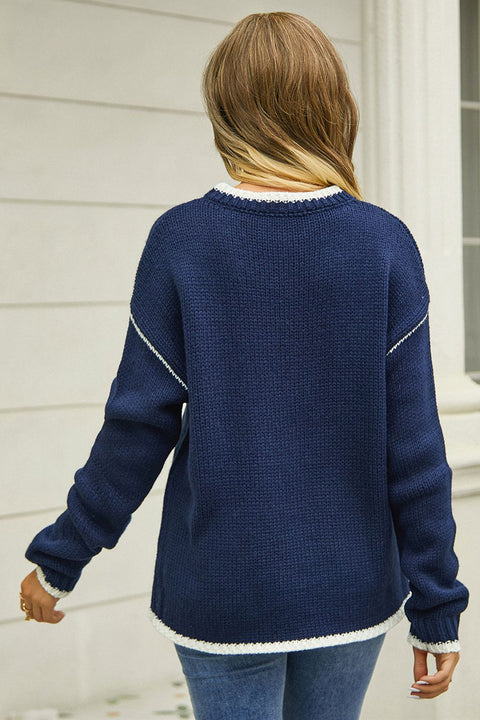 Round Neck Long Sleeve Sweater