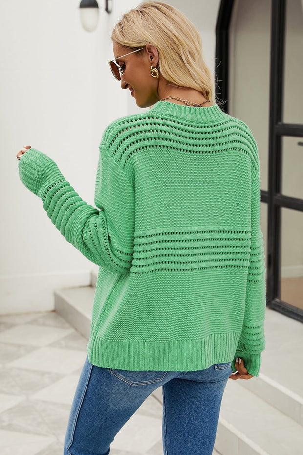 Round Neck Long Sleeve Pullover Sweater