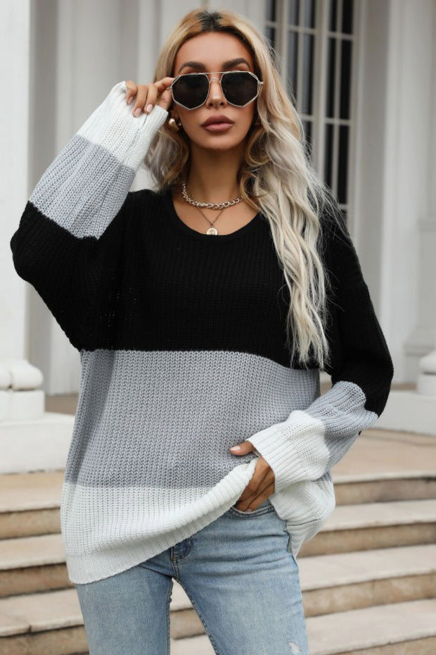 Long Sleeve Chunky Knit Sweater