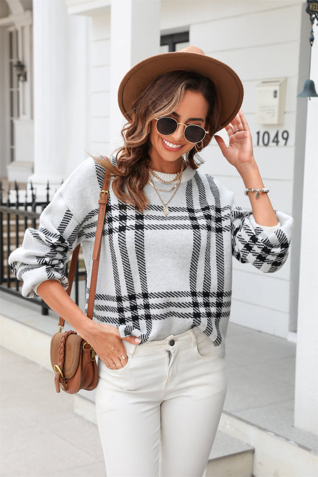 Printed Round Neck Sweater