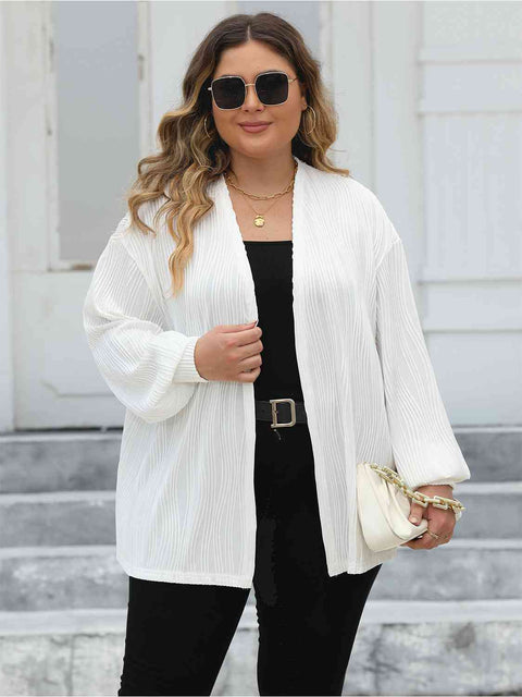 Plus Size Open Front Cardigan