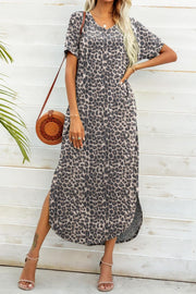 Printed V-Neck Curved Dress