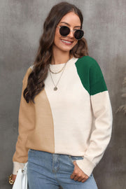 Color Block Cuff Sweater