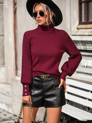 Mock Neck Pullover Sweater