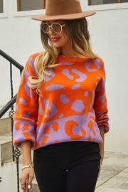 Leopard Round Neck Sweater