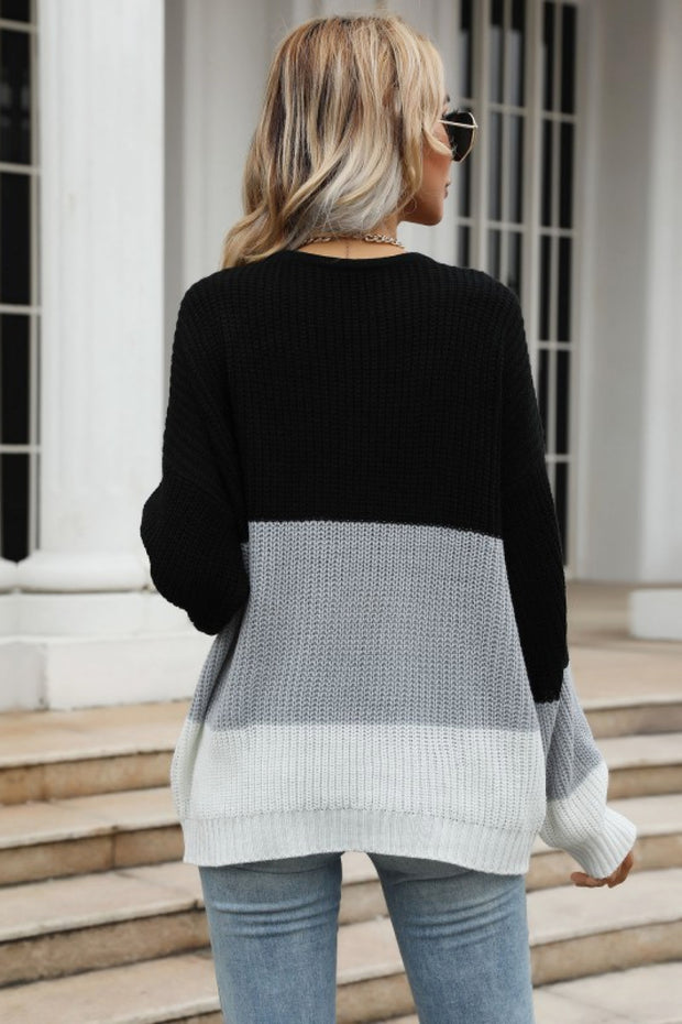 Long Sleeve Chunky Knit Sweater